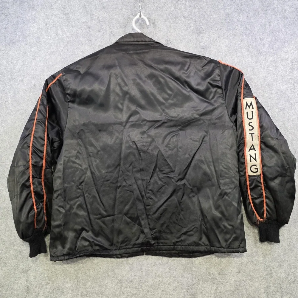 Vintage 1979 Indy 500 Mustang Jacket Mens XL Black Racing Horizon Pace Car USA